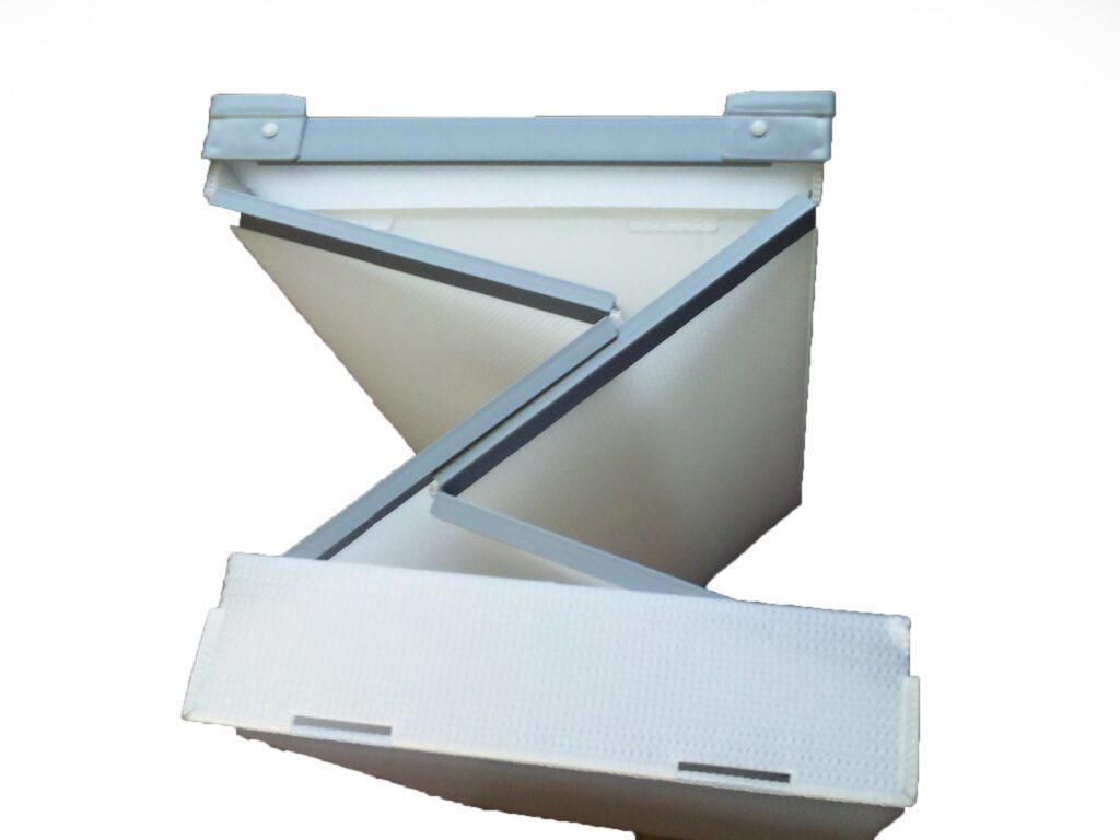 ダイテックボックス FC-3 長さ640×幅448×高さ532(mm) 4個セット(2個入り×2梱包) 第一大宮 ダイテックボックスFC-3 折り畳みハニカム構造プラダン